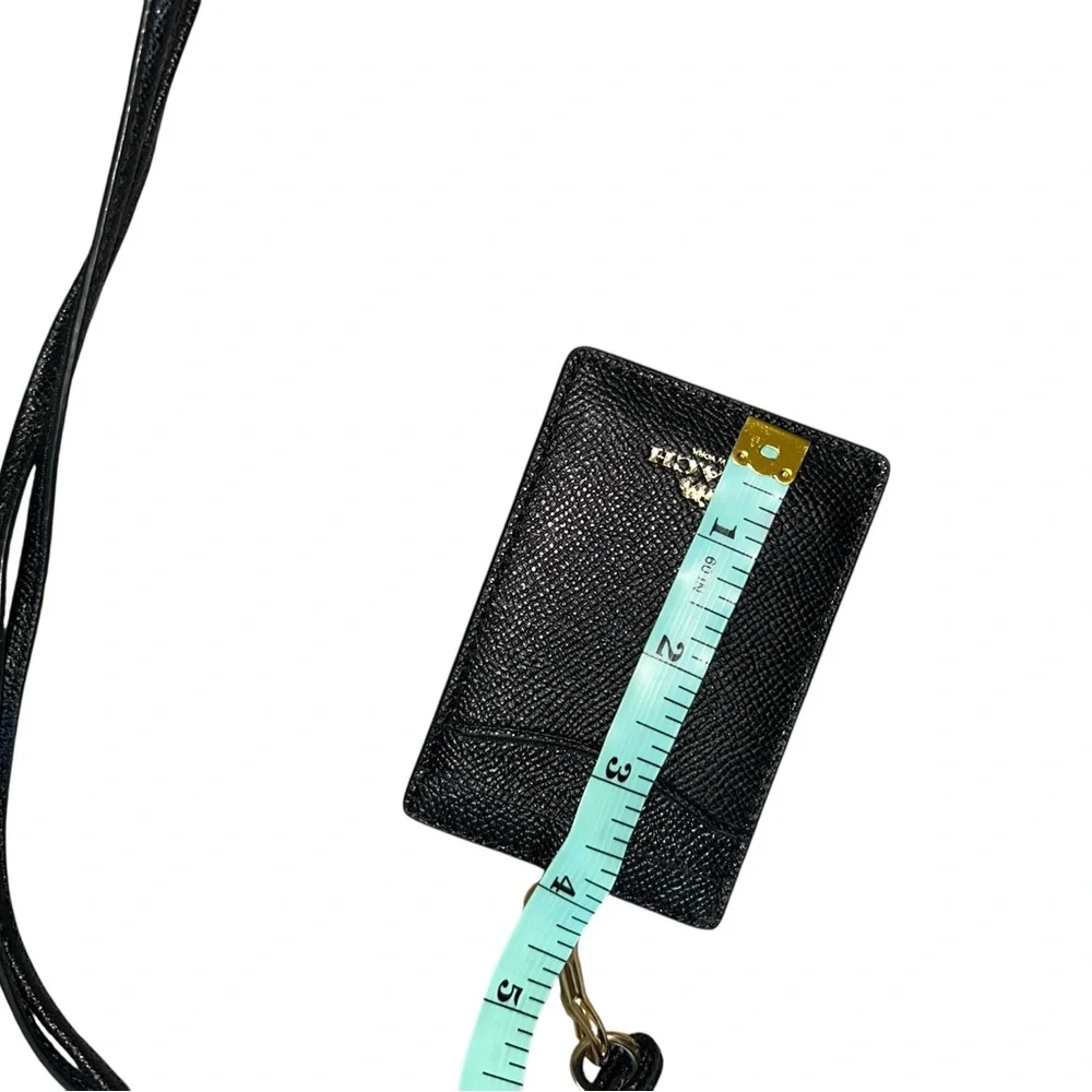 Coach Black Lanyard ID Holder